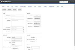 Widget Browser Screenshot